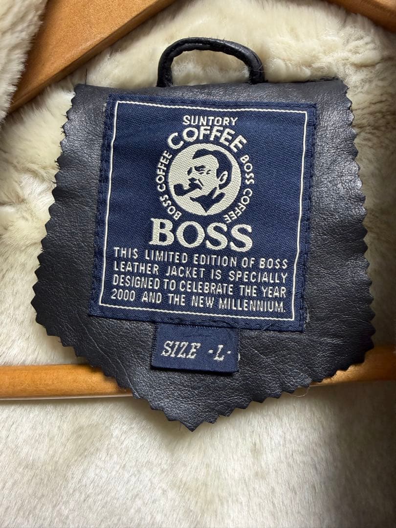 マ*ー様 BOSS ボスジャン レザージャケット Lサイズ 2000年限定版