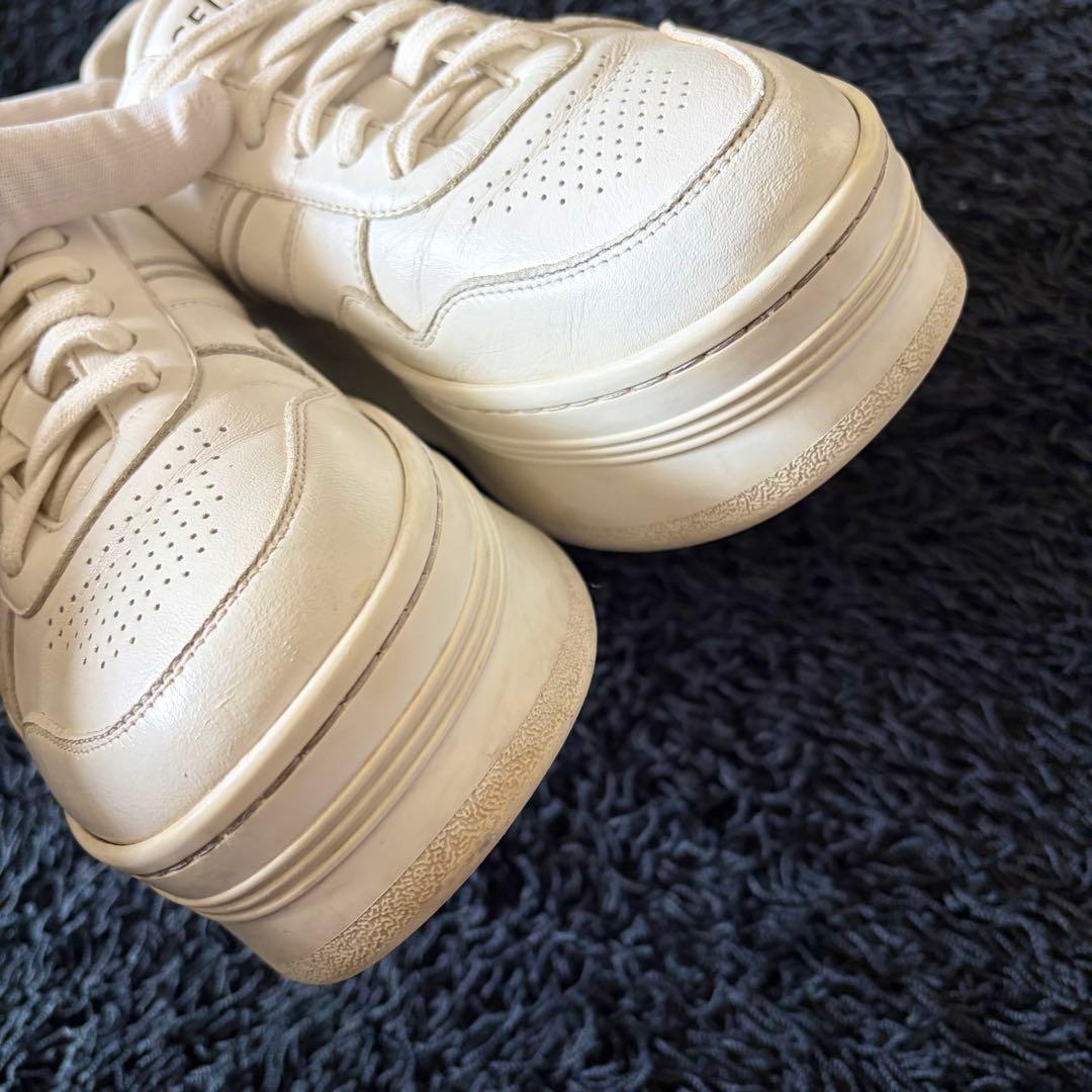 CELINE セリーヌ ブロックスニーカー 厚底 37 ホワイト