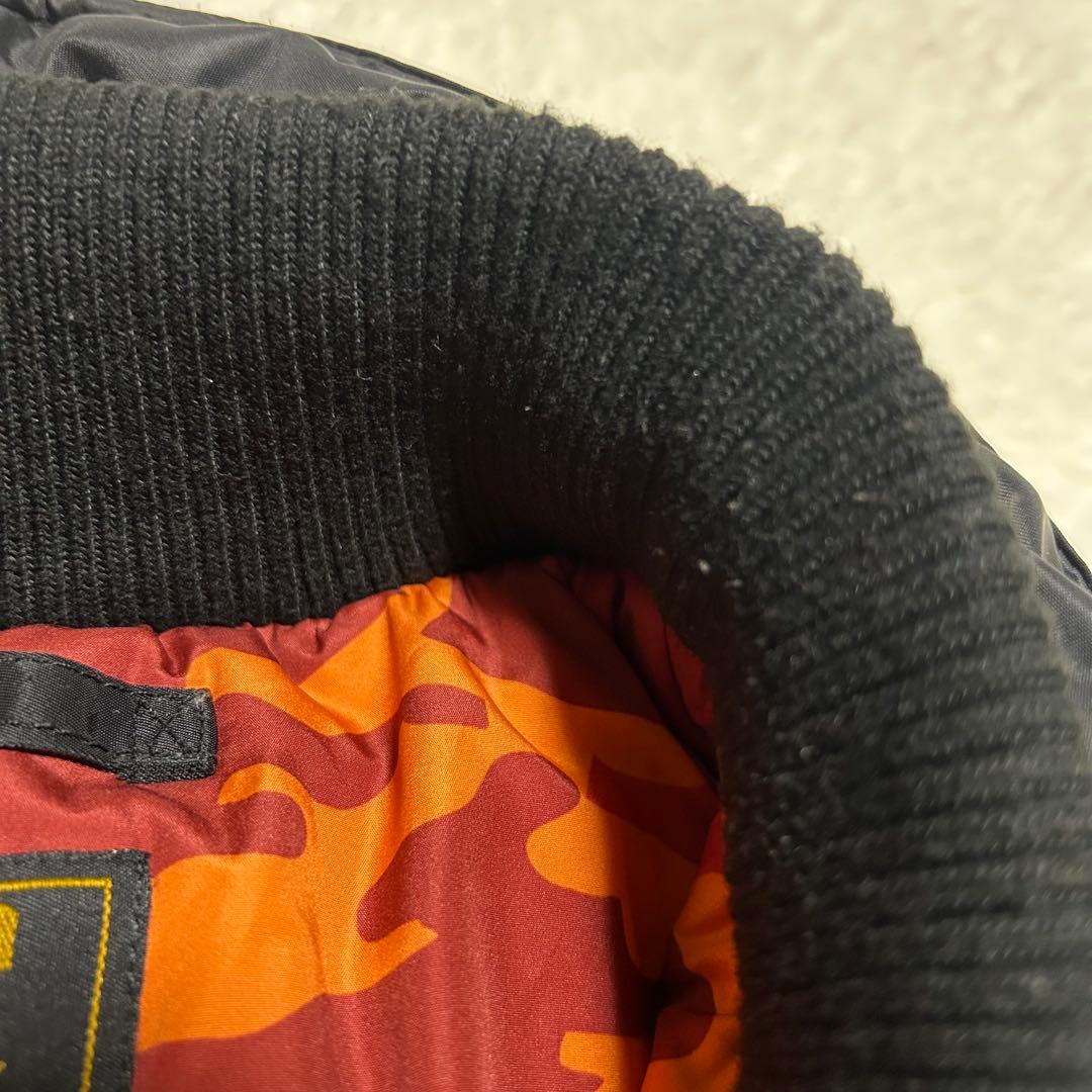 VANSON MA-1 フライトジャケット 裏地 シンサレート カモフラ 黒 S