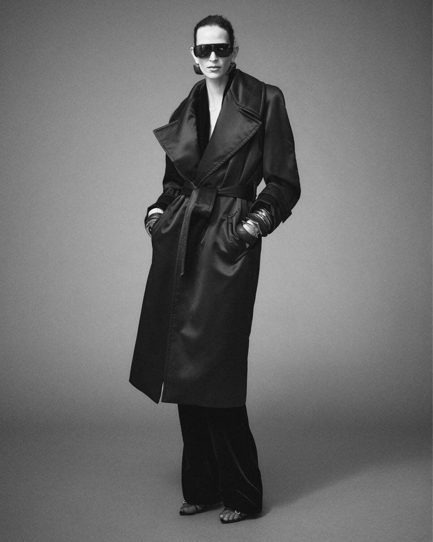 サンローラン　saint laurent 22aw silk coat