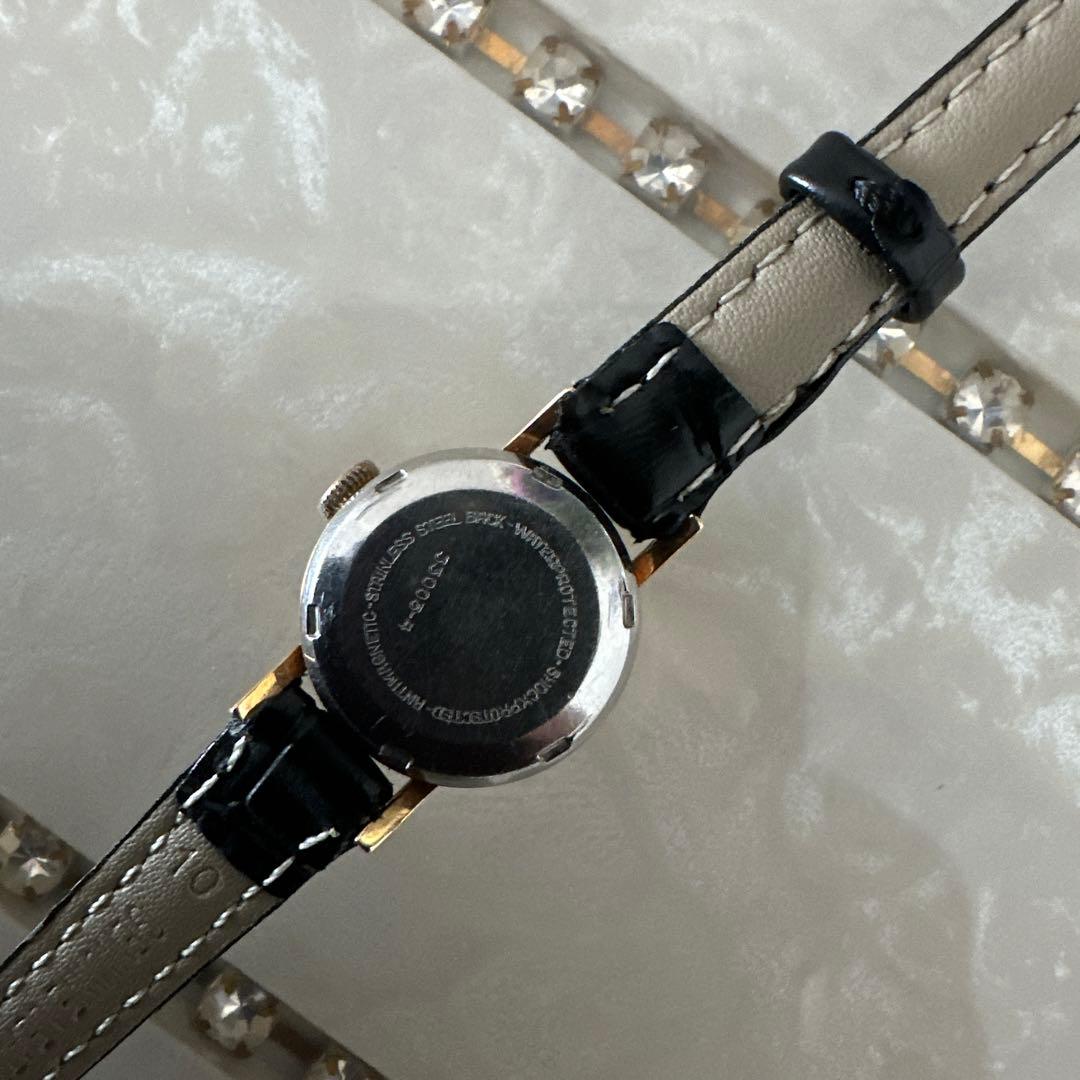 うえやまハミルトン自動巻き時計 ブラックレザー