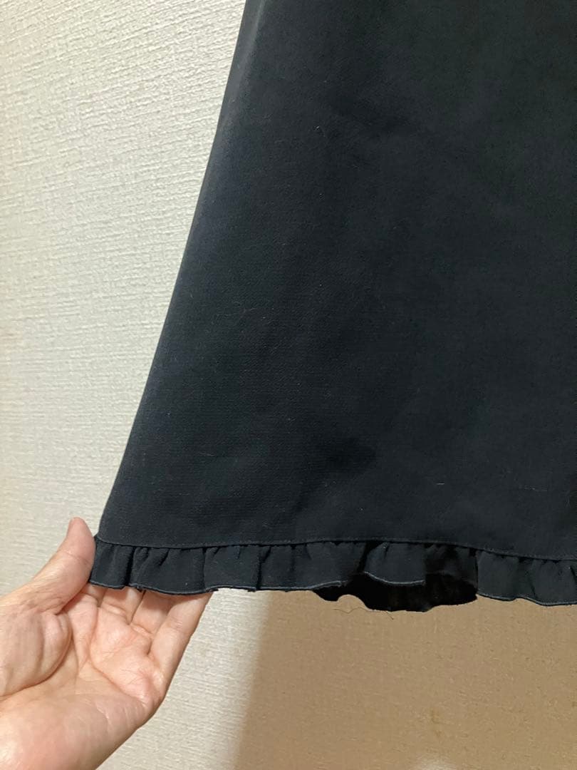 Lake Alster レイクアルスター バッククロスエプロン シュニール織 黒