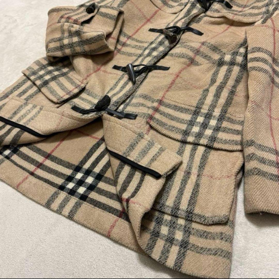 美品　バーバリーロンドン　ダッフルコート　霜降りノバチェック　L〜XL ベージュ