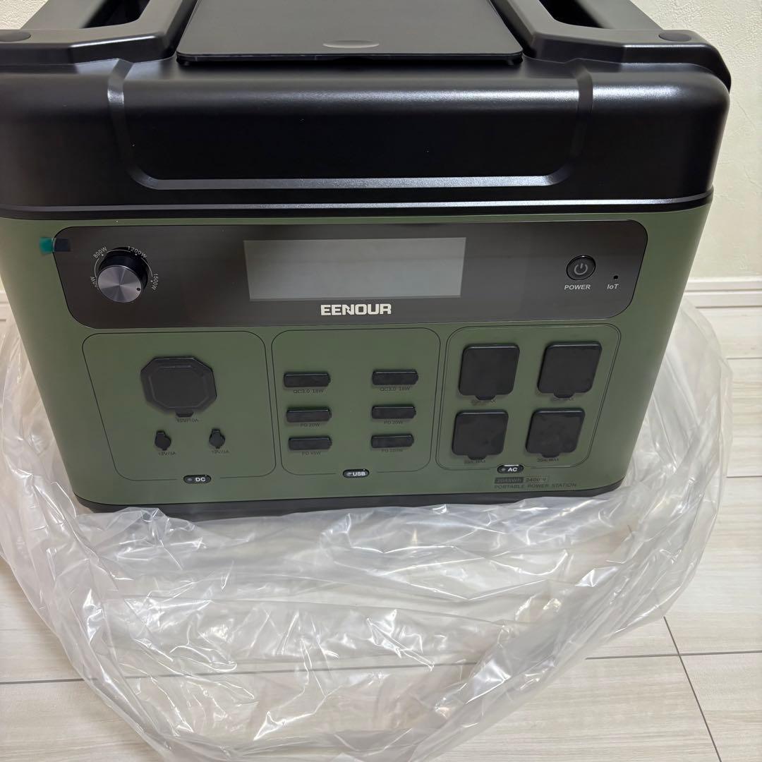 1品限り❤️ポータブル電源 2048Wh/640000mAhソーラーパネル200W