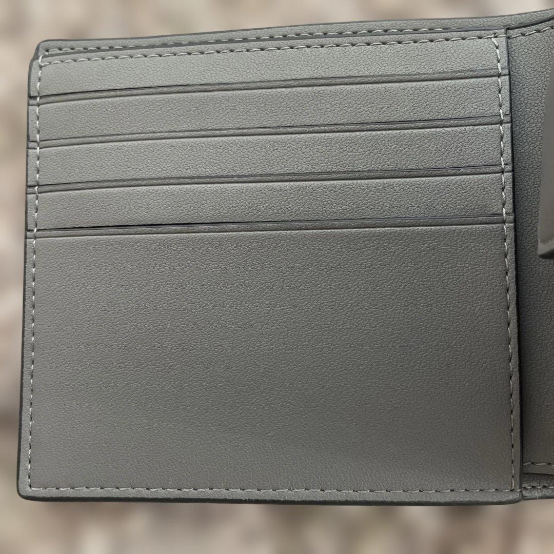 COACH 二つ折り財布 COIN WALLET SIG グレー/チャコール