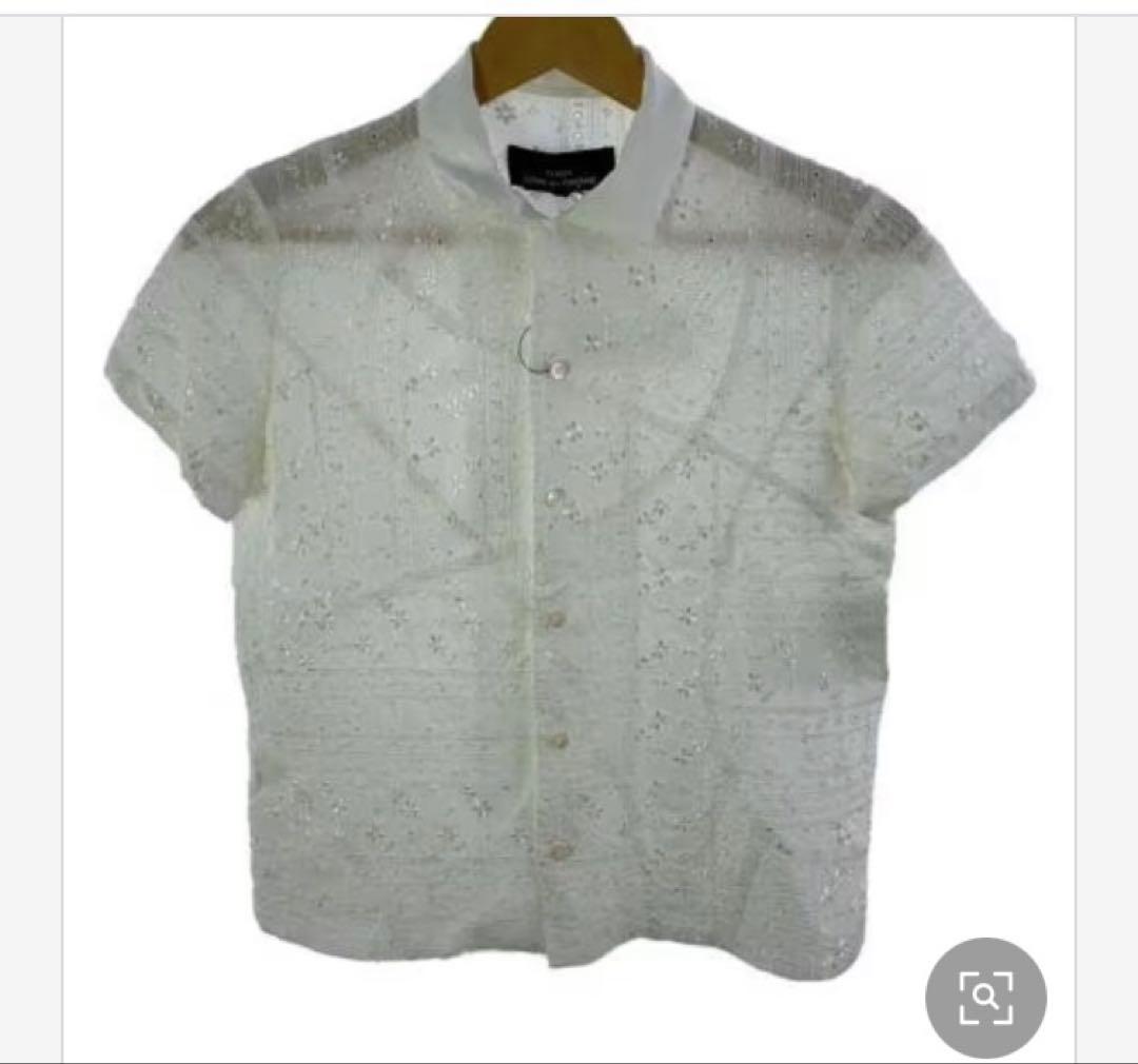 tricot COMME des GARÇONS 半袖　レース　シャツ 黒