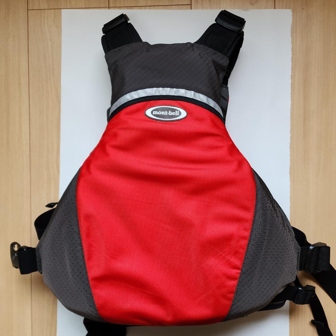 mont-bell ライフジャケット 赤黒