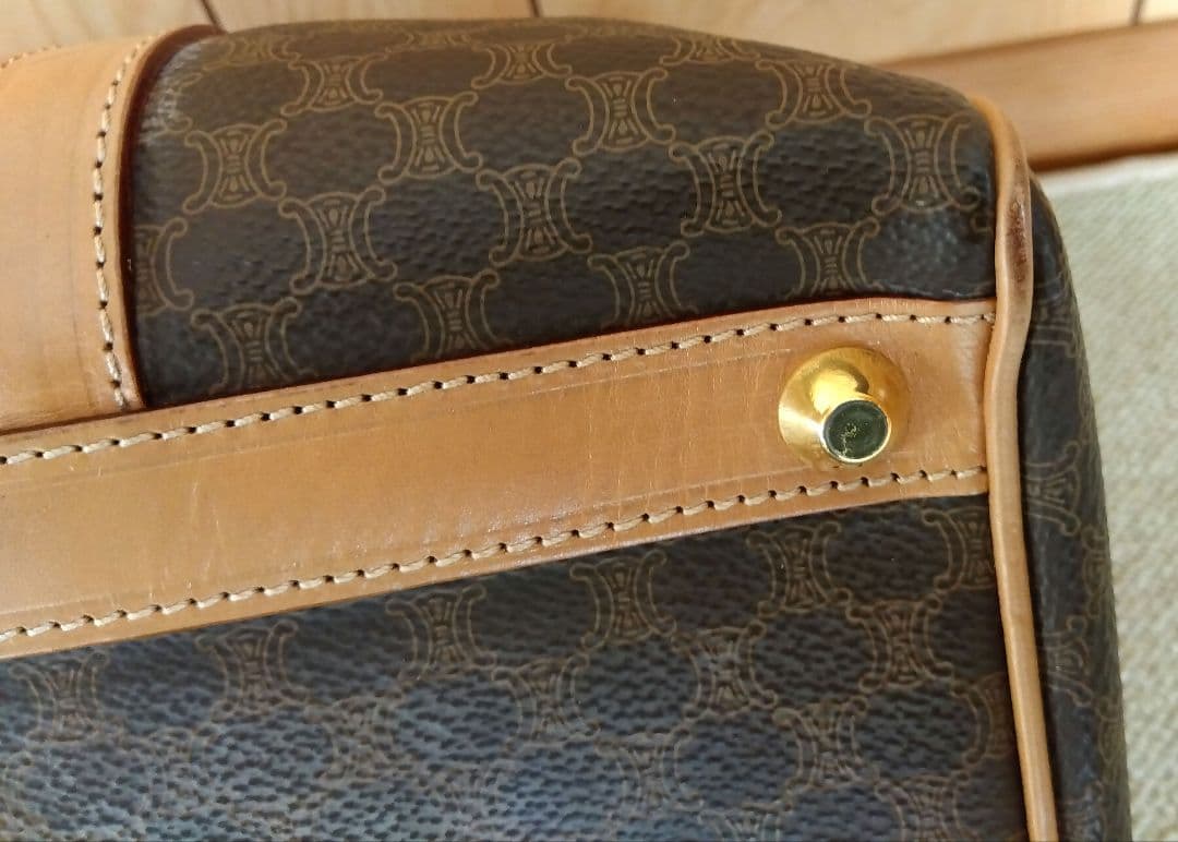 CELINE マカダム柄　ボストンバッグ　※比較的きれいなお品かと思います！