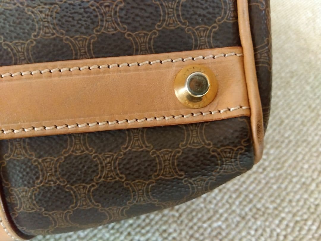 CELINE マカダム柄　ボストンバッグ　※比較的きれいなお品かと思います！