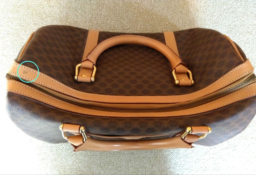 CELINE マカダム柄　ボストンバッグ　※比較的きれいなお品かと思います！