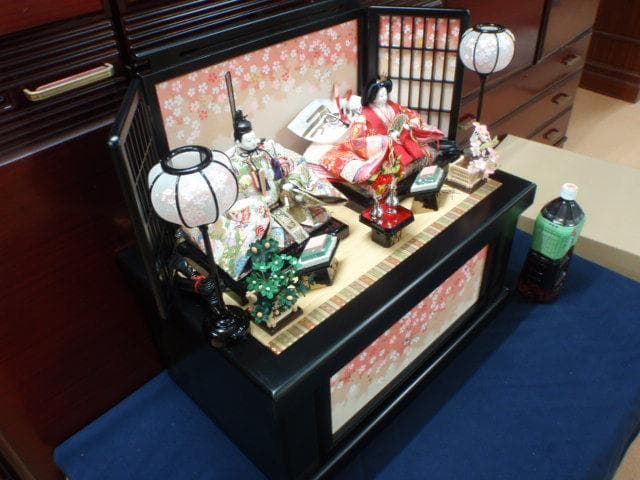 値下げ！新品！売切り特価●激安！70巾 ひな人形 親王飾り 収納飾り お雛様●