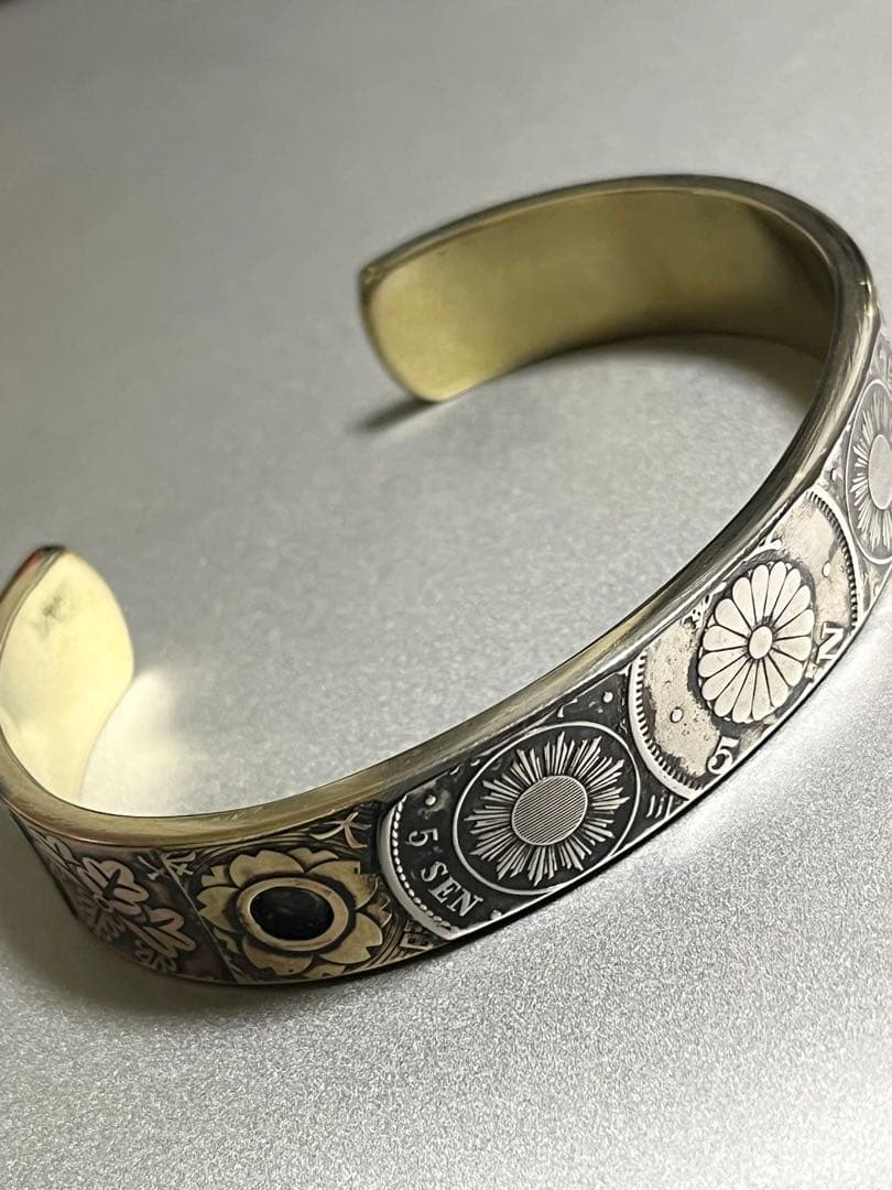 【本物古銭使用】パッチワークバングル