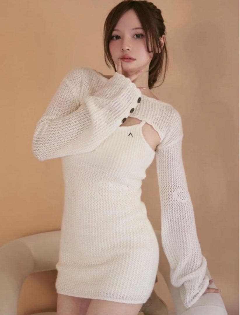 ワンピース ANDMARY Heart stitch mini dress