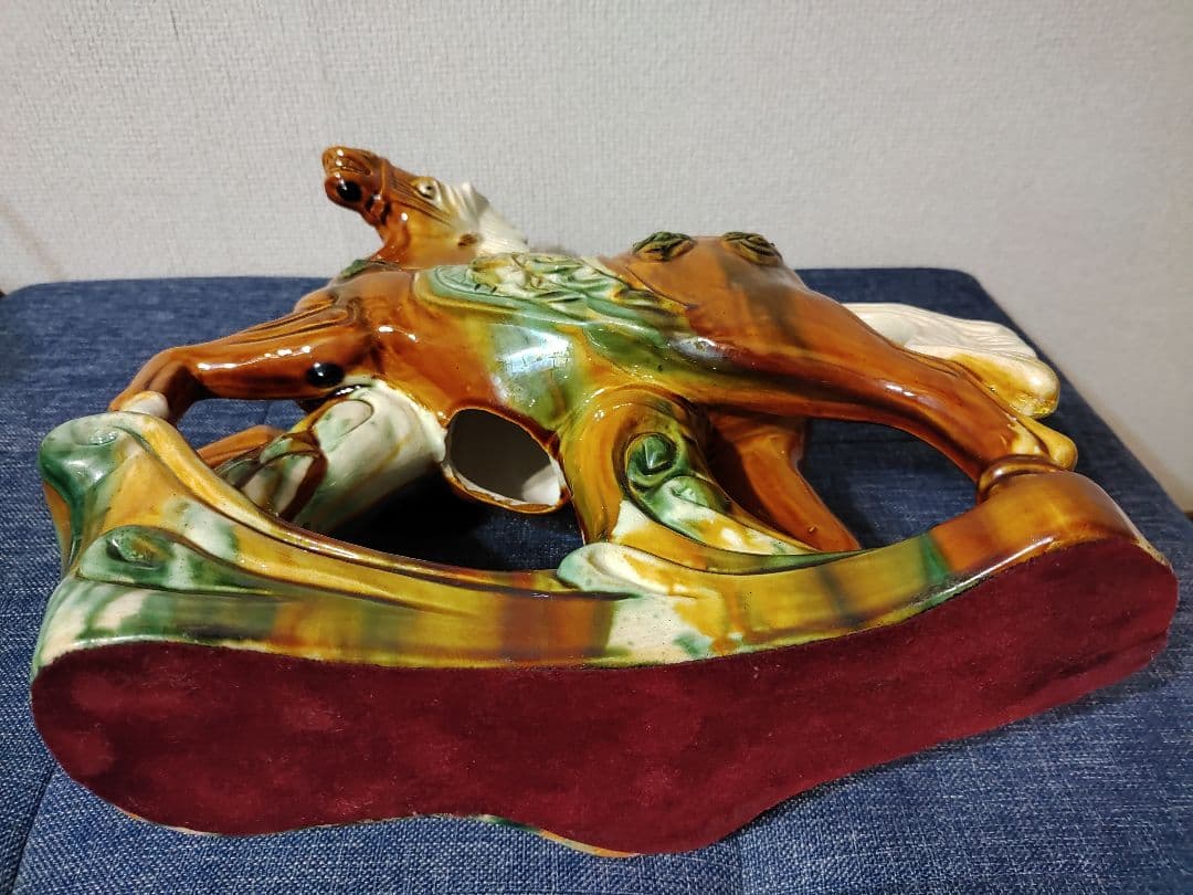 馬 三彩焼 置物