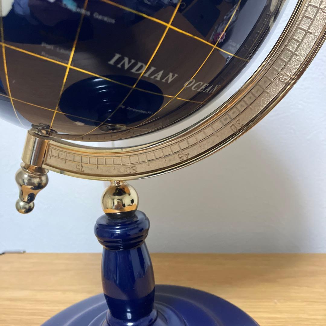 ブ*フ様 工芸品　天然石地球儀　ラピスラズリ他　パワーストーン　開運　44㌢