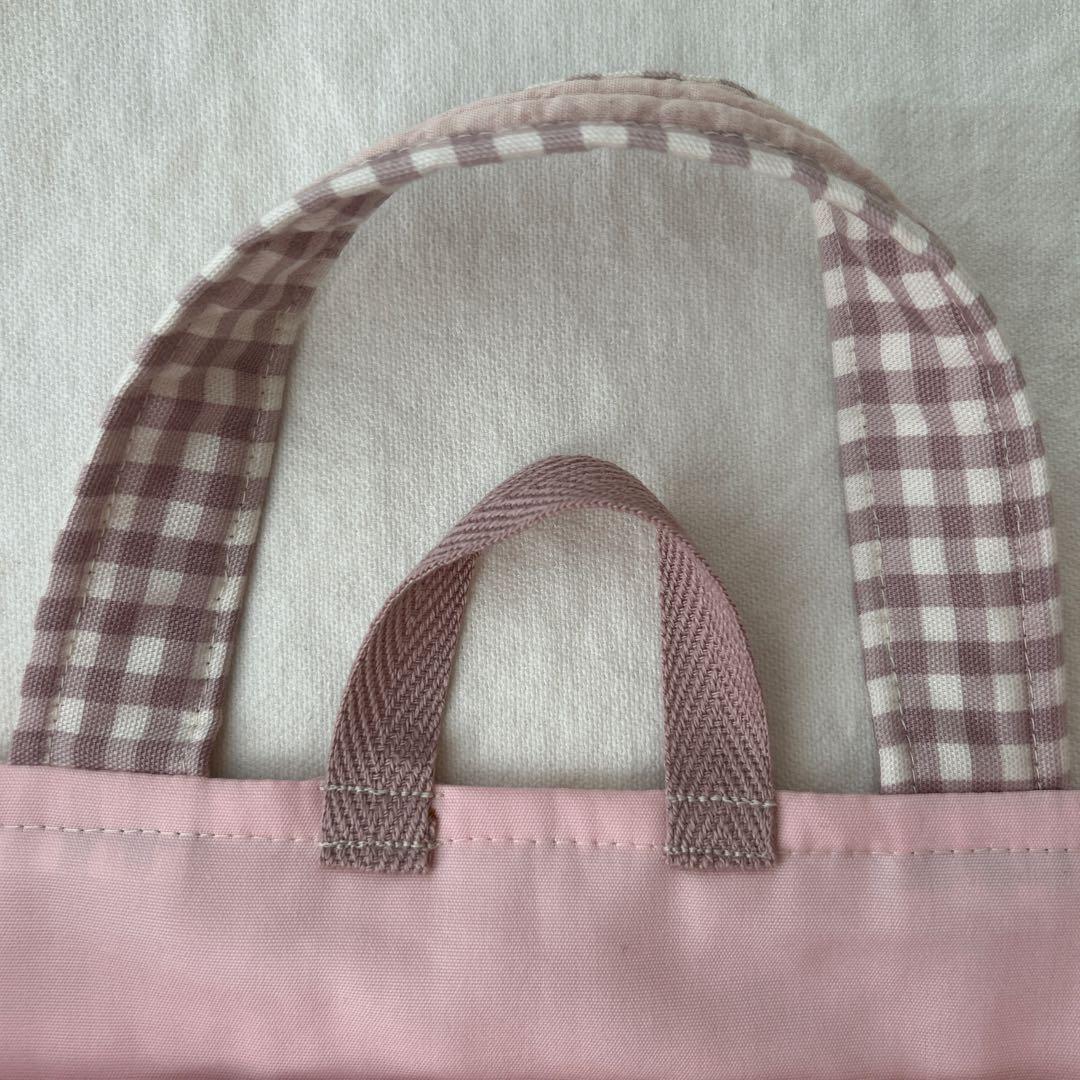 入園入学3点セット　【いちごピンクヌビ×くすみピンクチェック】　女の子