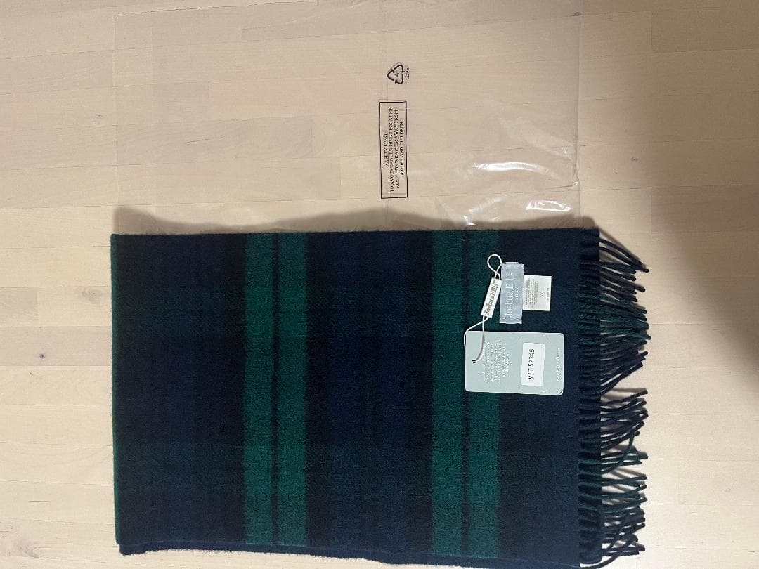 【新品未使用】ジョシュア エリス ウールカシミア マフラー 30×180cm