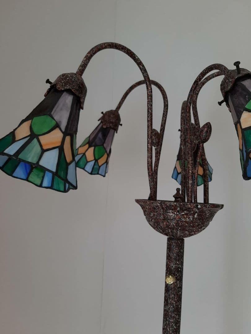 フロアライトフロアスタンド ステンドグラス アンティーク