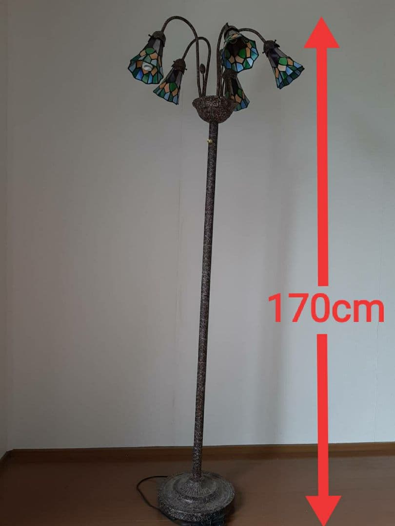 フロアライトフロアスタンド ステンドグラス アンティーク