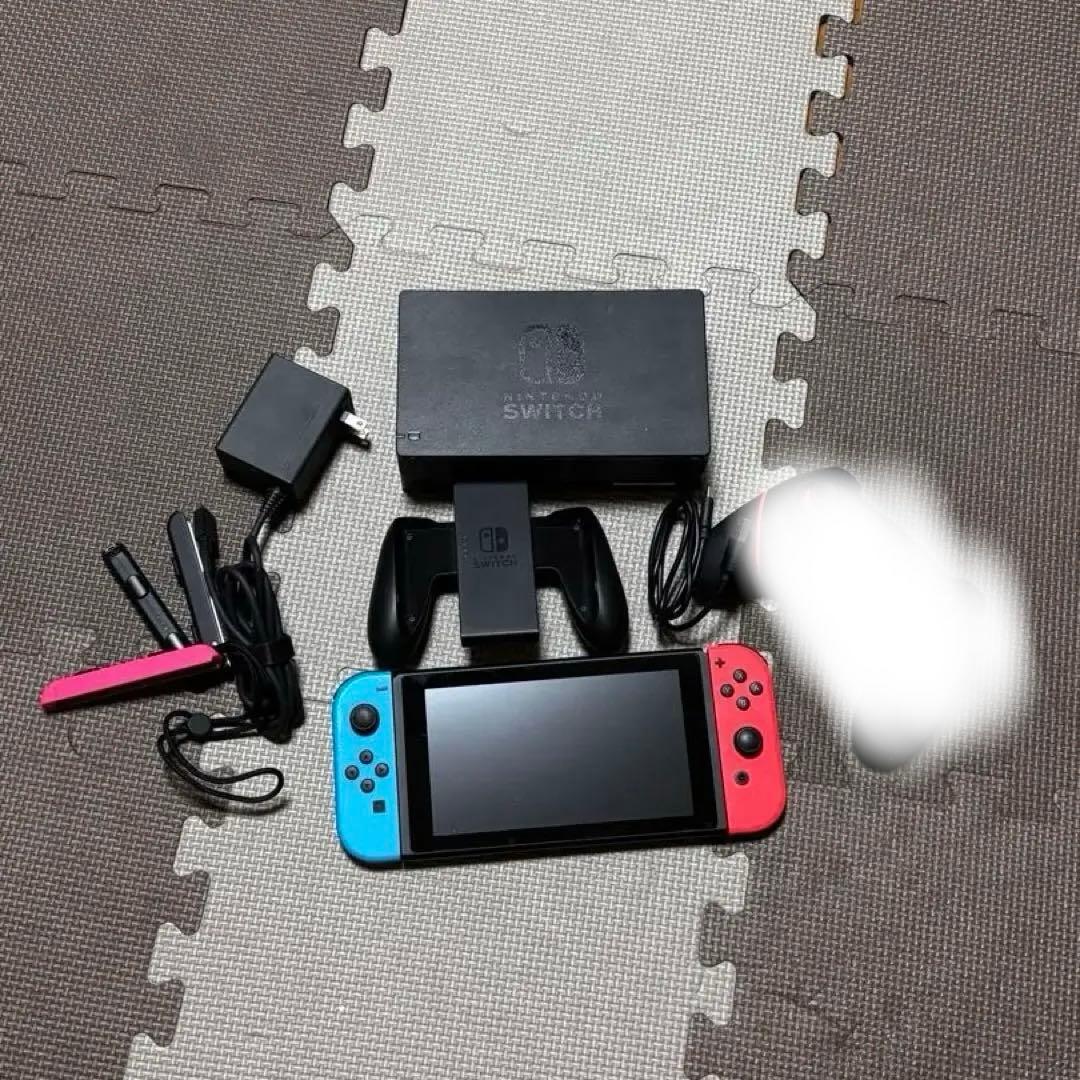 美品Nintendo Switch 本体 青/赤 Joy-Con 付属品あり