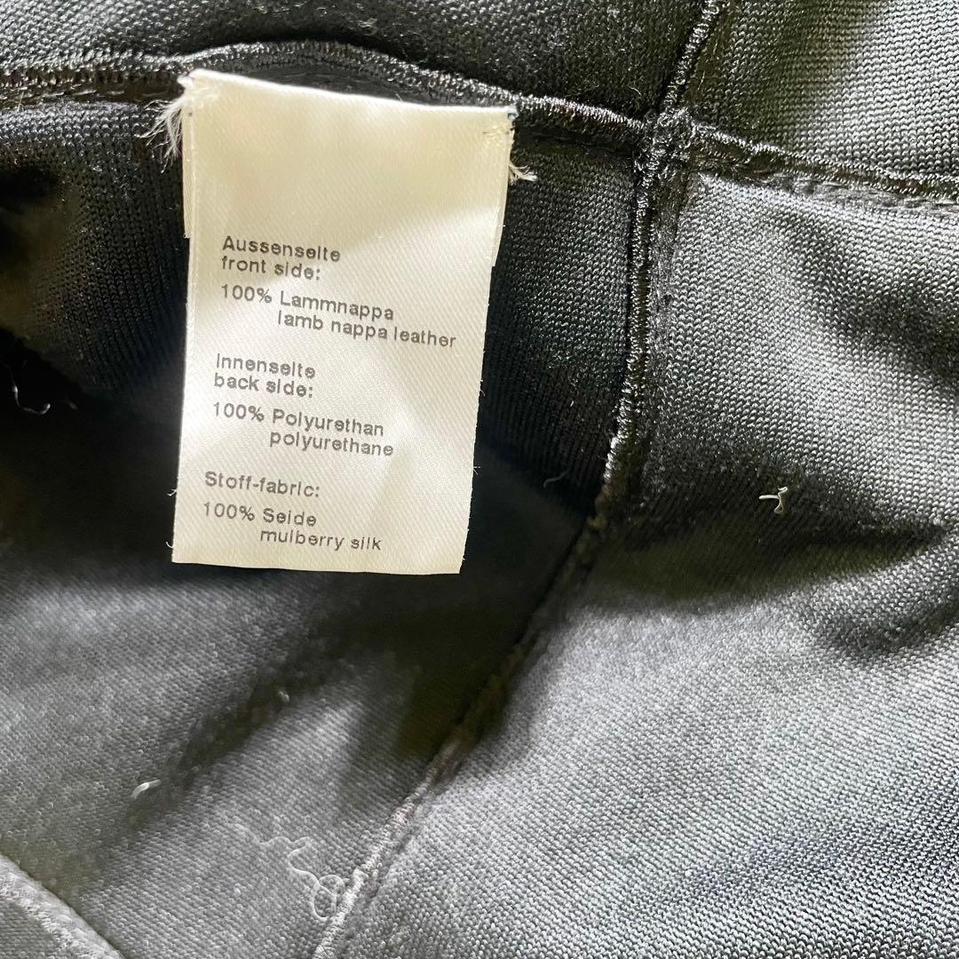 AKRIS アクリス　ラムレザー ロングコート ブラック Lサイズ