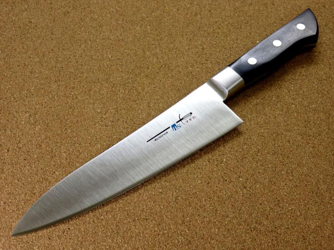 関の刃物 牛刀 180mm クロムモリブデン 口金付き 魚 肉切り 両刃万能包丁