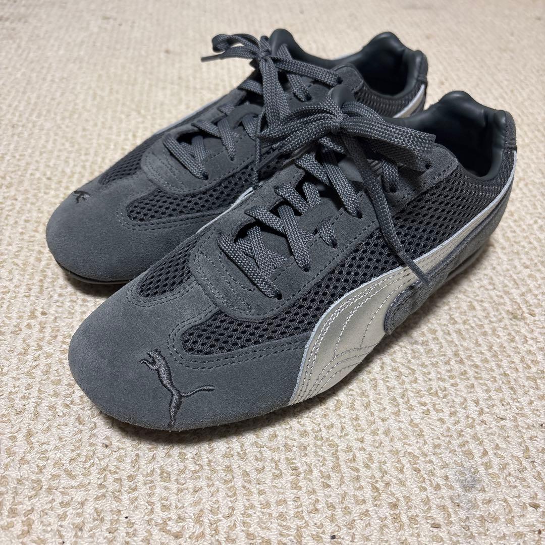 Puma スピードキャット グレー メッシュ スニーカー
