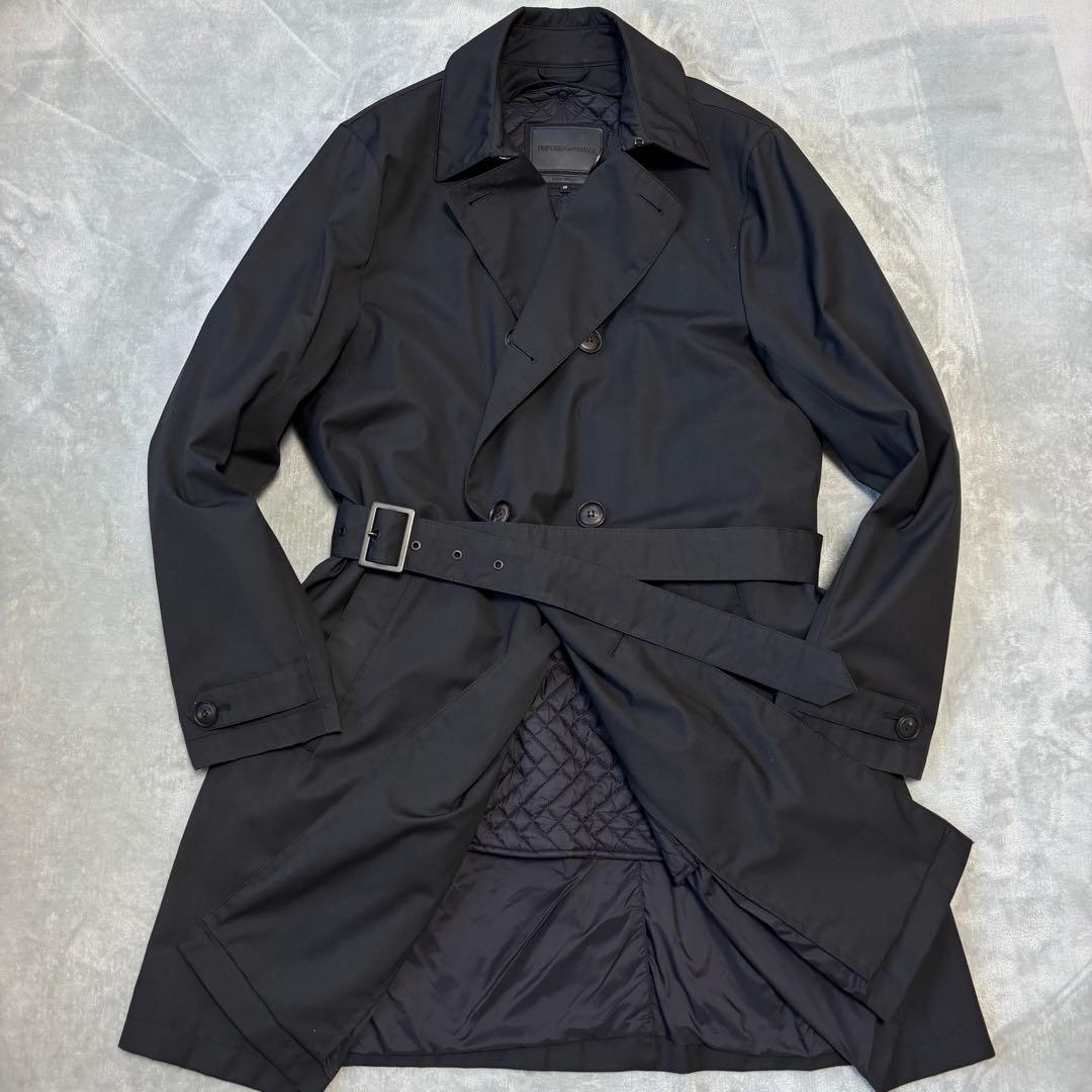 50サイズ✨エンポリオアルマーニ トレンチコート ロング キルティング ライナー