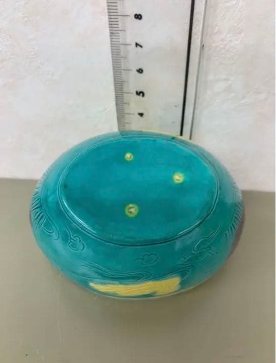 中国清康熙年製素三彩船　骨董アンティーク古美術品　唐物　江戸　青磁コレクション