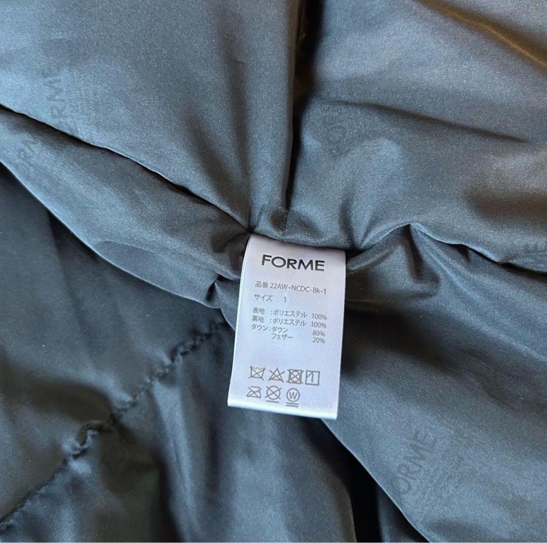 【Mily】　美品＊東原亜希 FORME ノーカラー ロングダウンコート