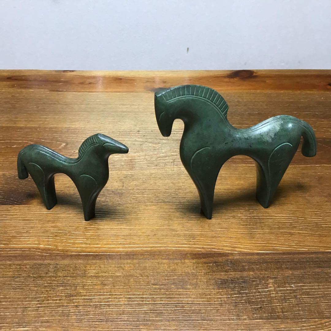 親子馬 平松宏春 金工芸 置物