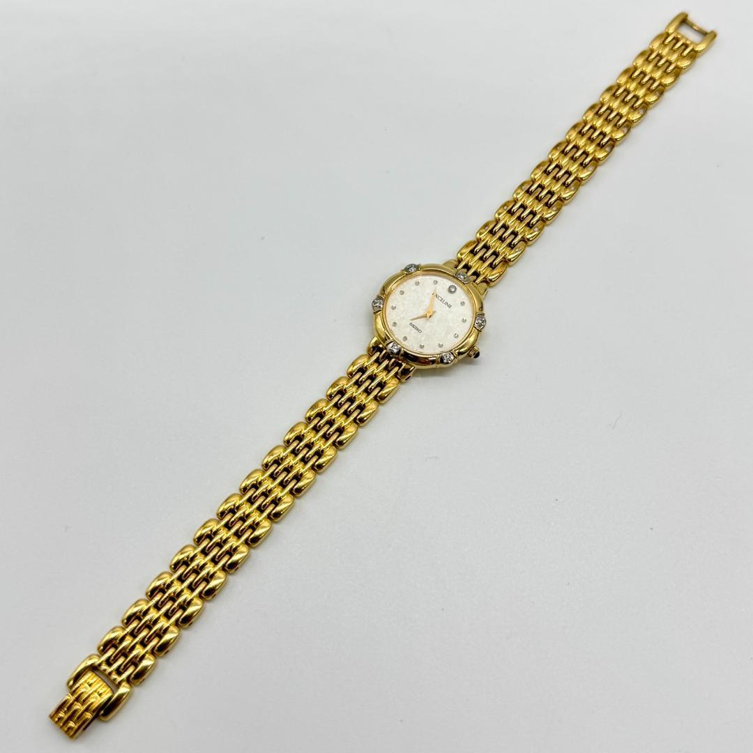 稼働品 SEIKO セイコー EXCELINE 腕時計 シルバー文字盤 ２針