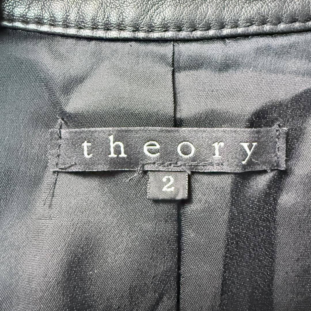 ✨希少✨セオリー ラムレザー100％ トレンチコート 軽量 ペプラム ブラック