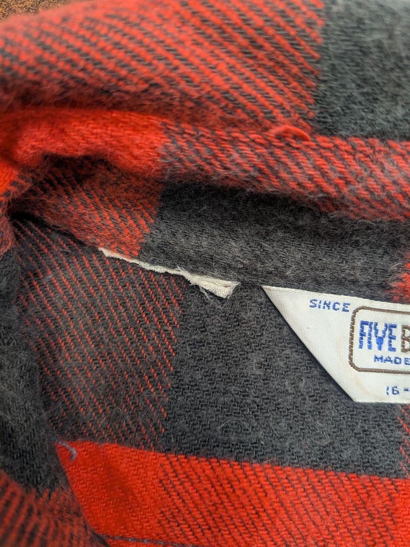 FIVE BROTHER バッファローチェック　ネルシャツ　70〜80s 米国製