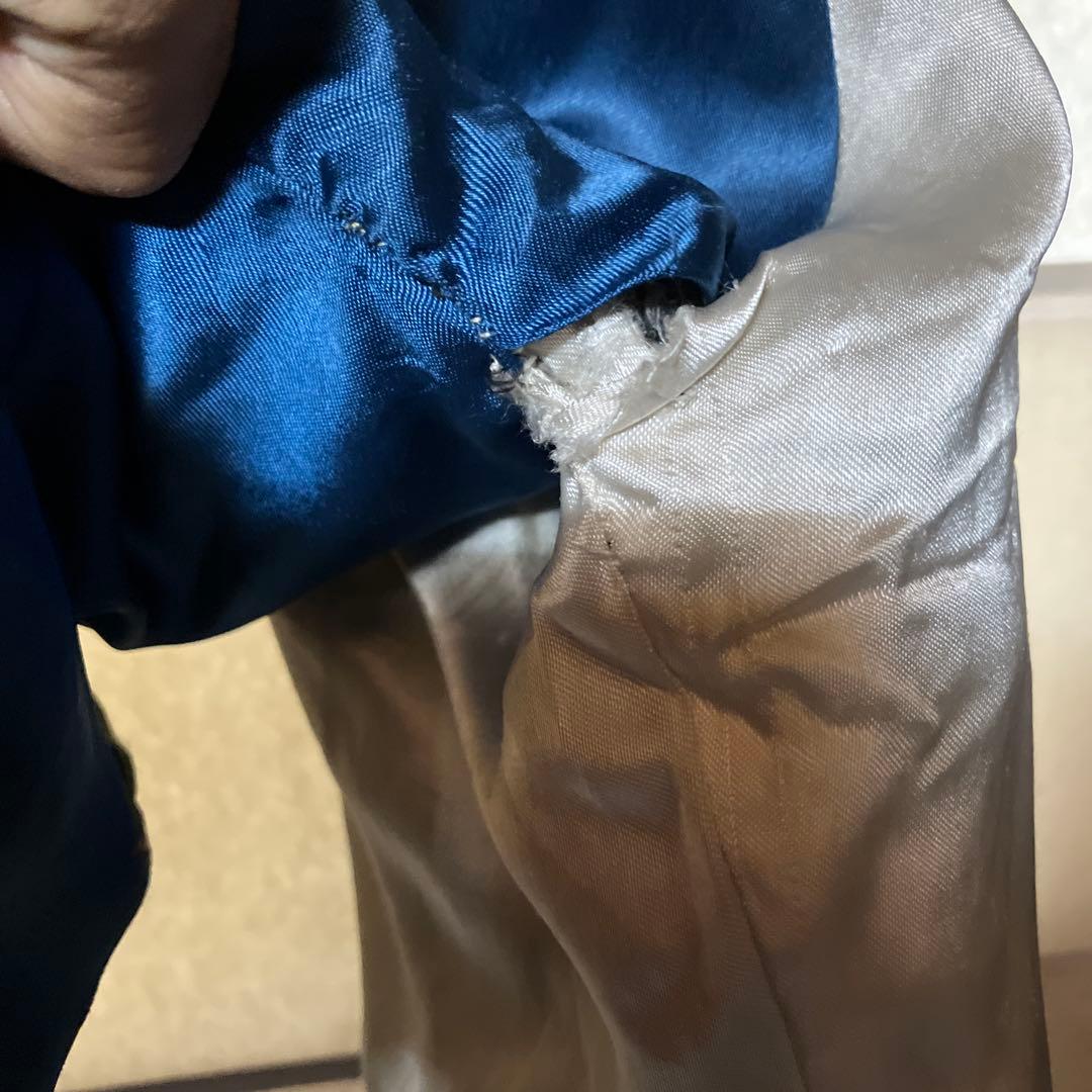 スカジャン　刺繍　ヴィンテージ　サテン　虎　鷲　リバーシブル