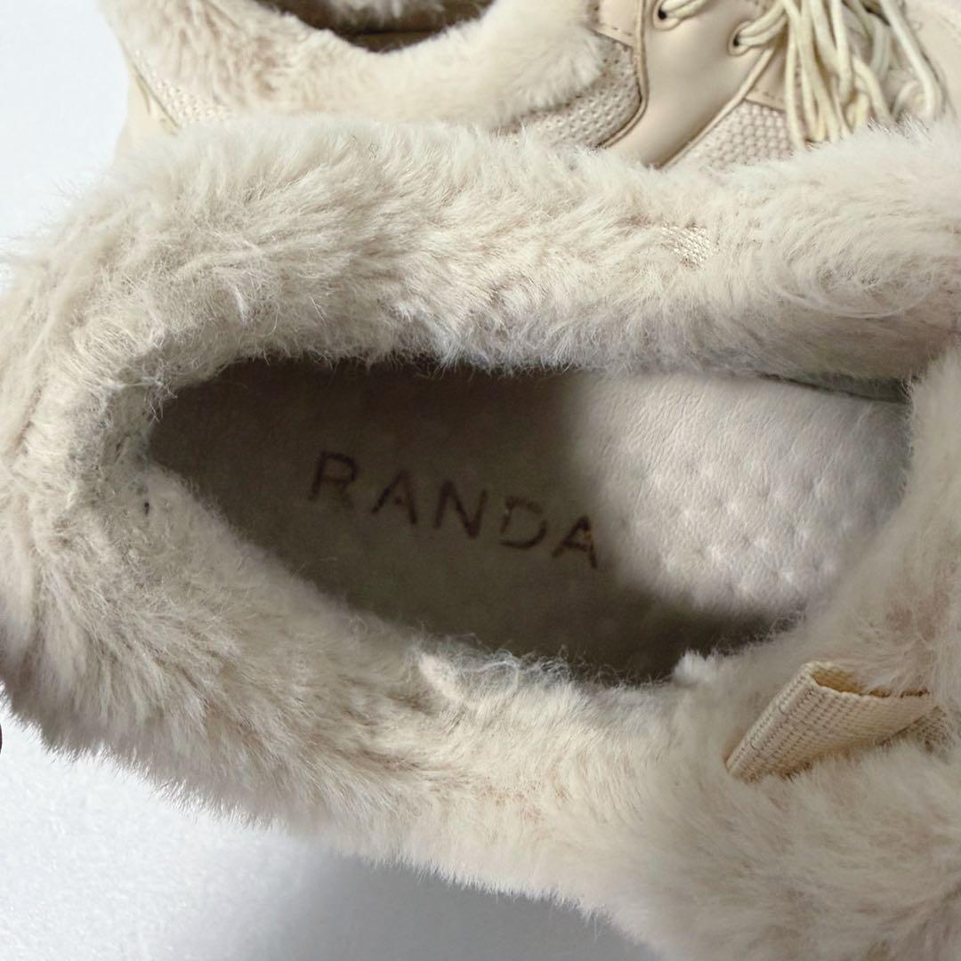 【美品】RANDA ベージュ ファーデザインスニーカー　完売品りお様おまとめ