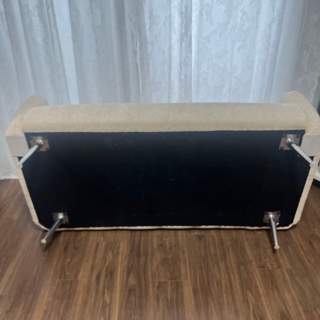 コーデュロイ調ソファ 韓国インテリア LOWYA ベージュ