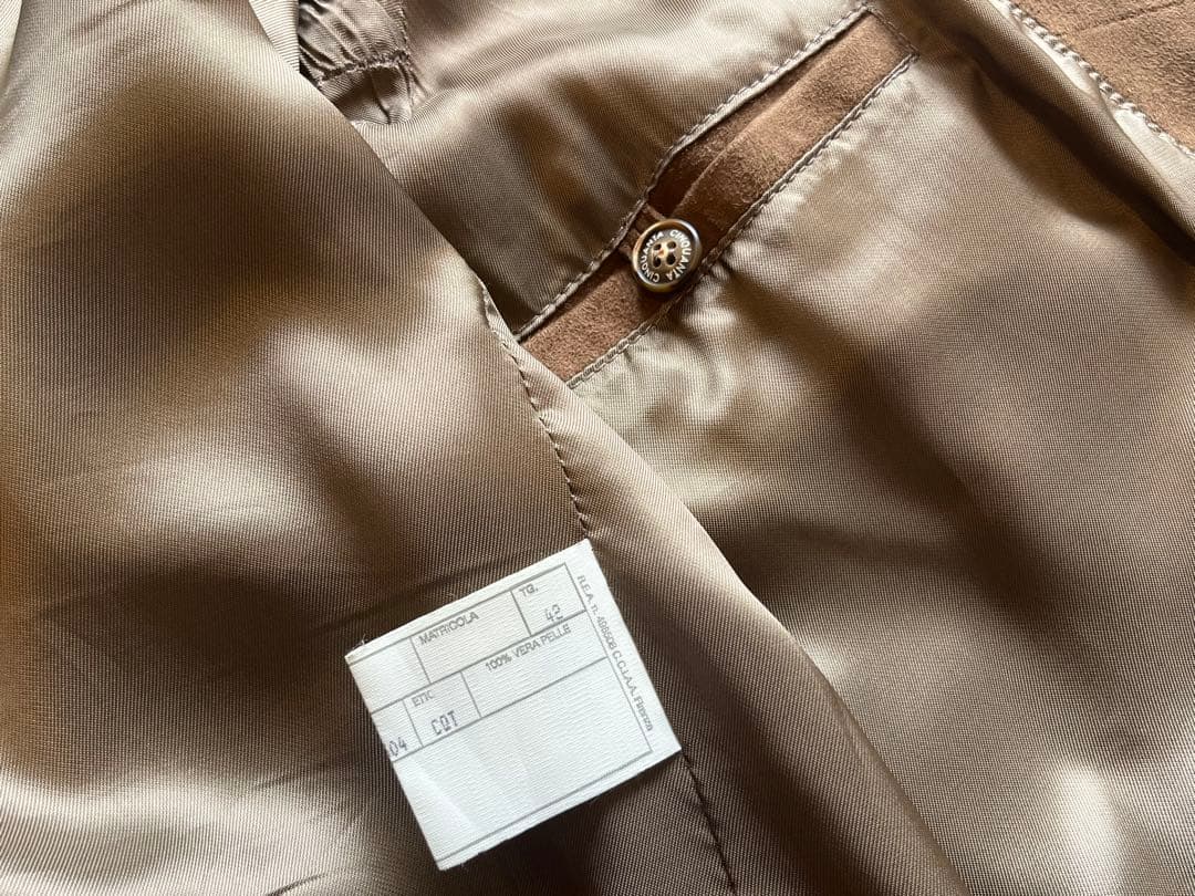 美品 CINQUANTA チンクアンタ スエード スウェード シングルライダース