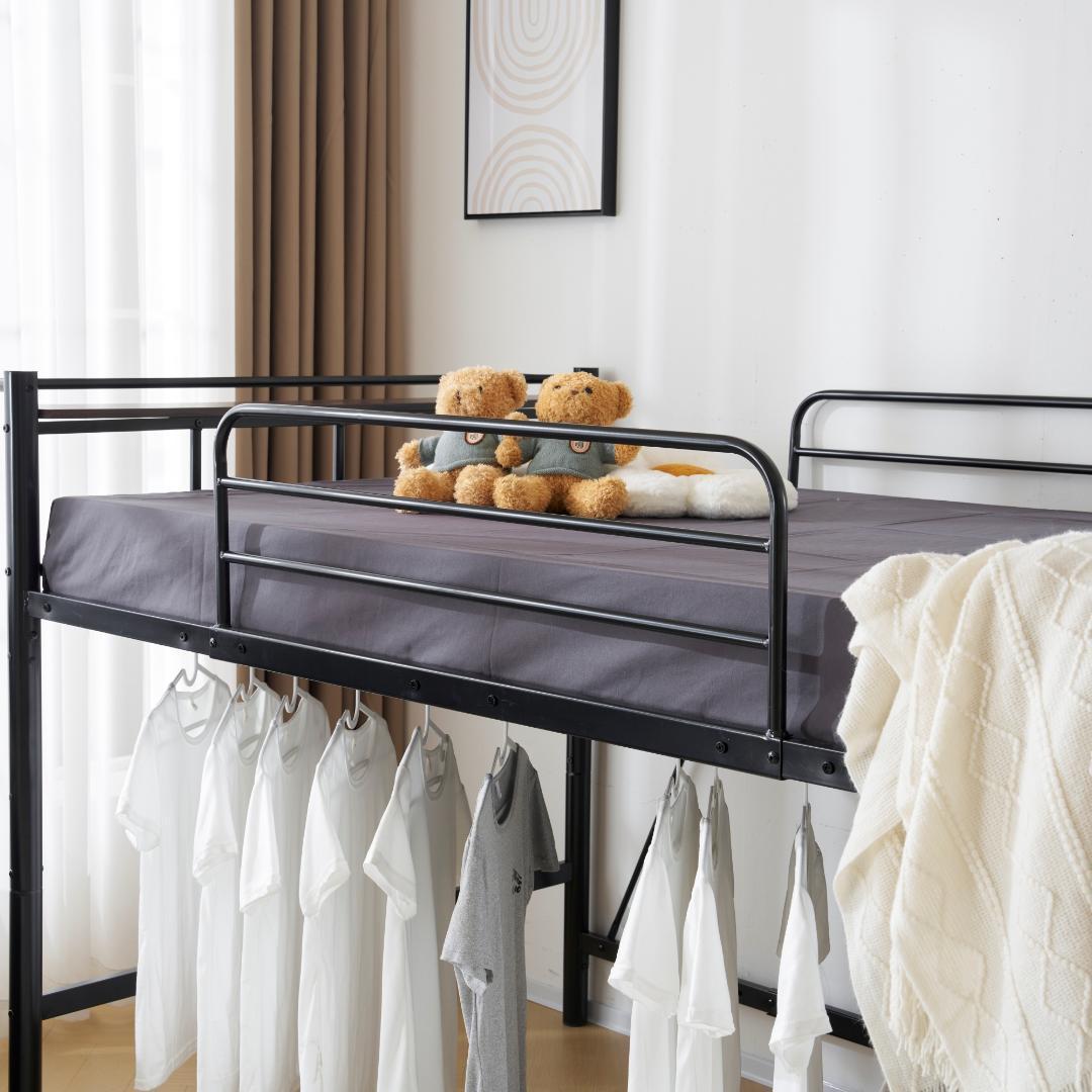 【パイプ床板・SDセミダブル】ロフトベッド パイプベッドセミダブル北欧風 耐震