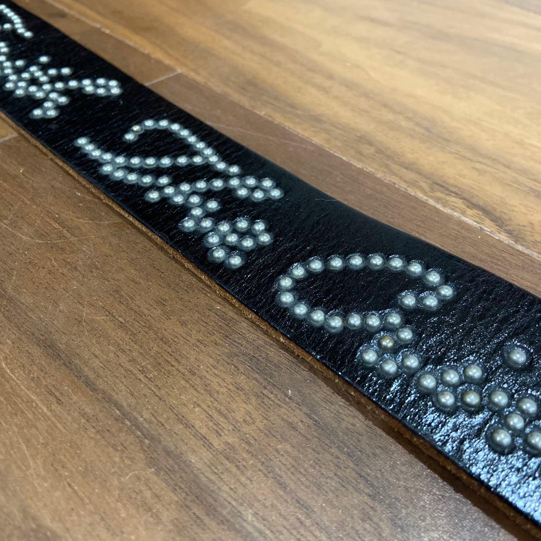 CRIMIE別注 HTCレザースタッズベルト レッドストーン 34inch