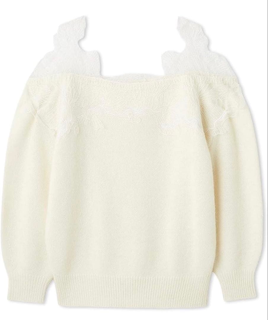 スナイデルsnidel レーストリミングニットプルオーバー