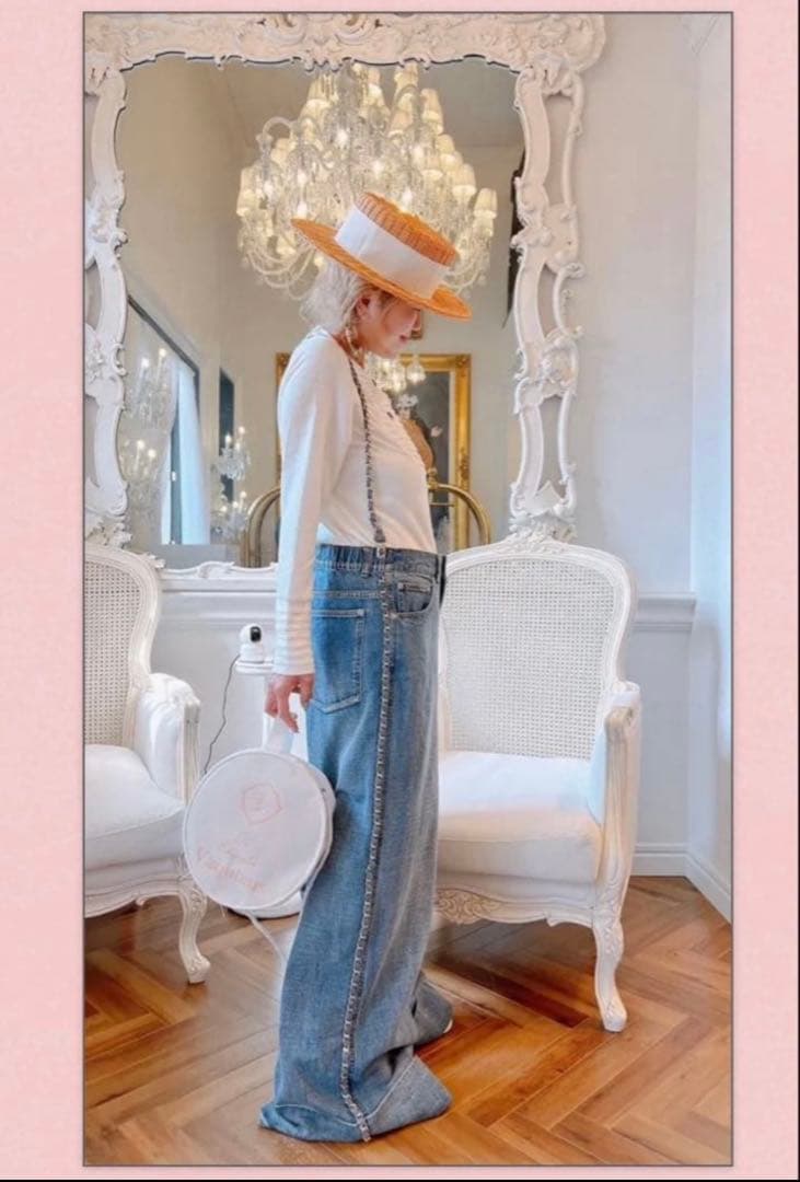 ヴァクトーVaquitaux Jboyチェーン付きデニムパンツyourinサイズ