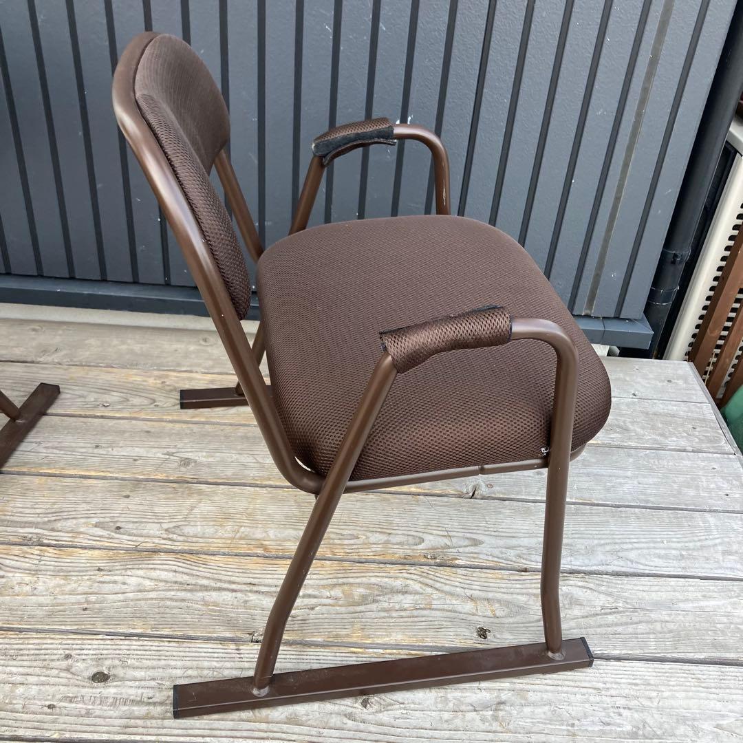 2セット らくらくお座敷チェア 2脚セット アームチェア