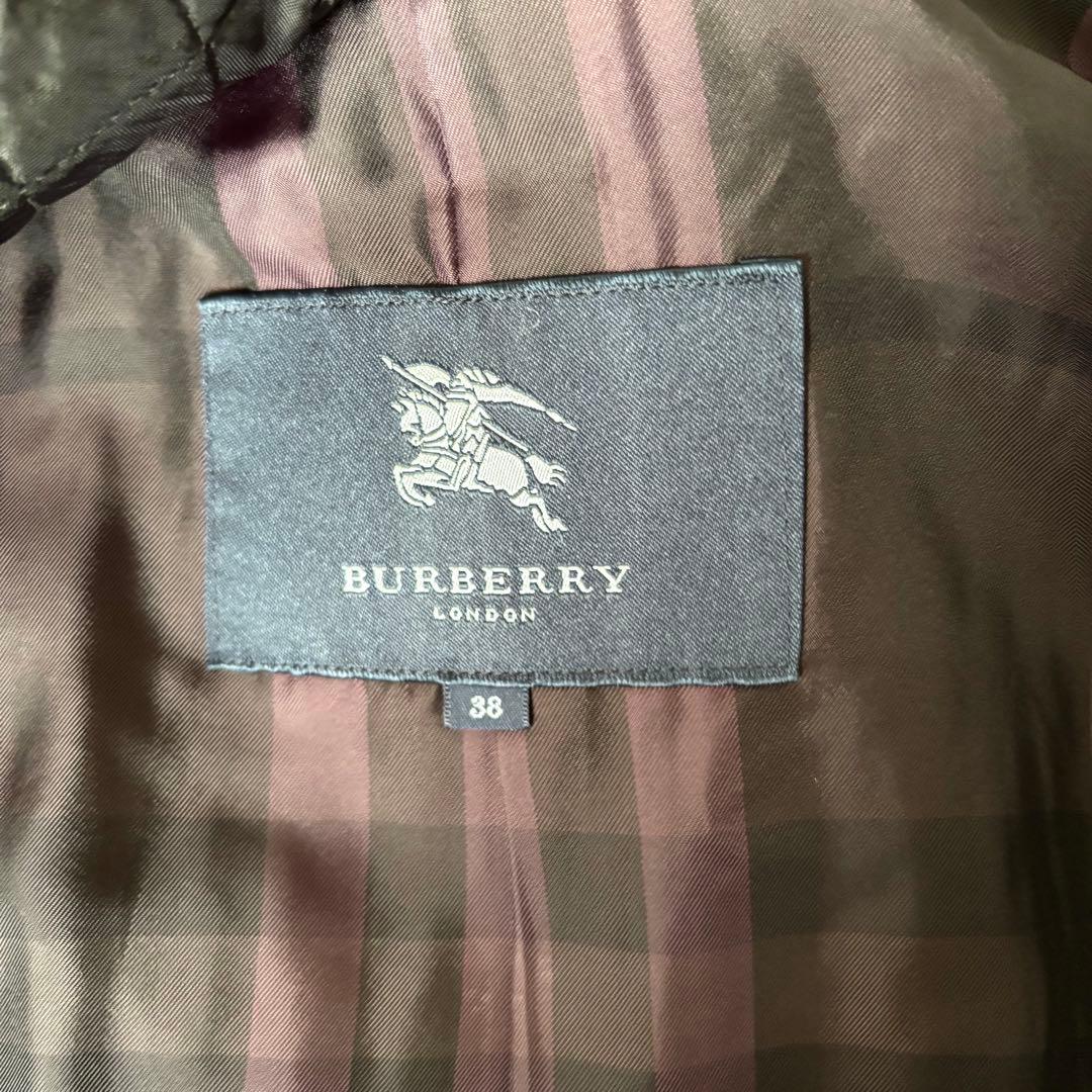 【美品✨】希少！バーバリーロンドン　ロングコート　ファー　キルティング　パープル