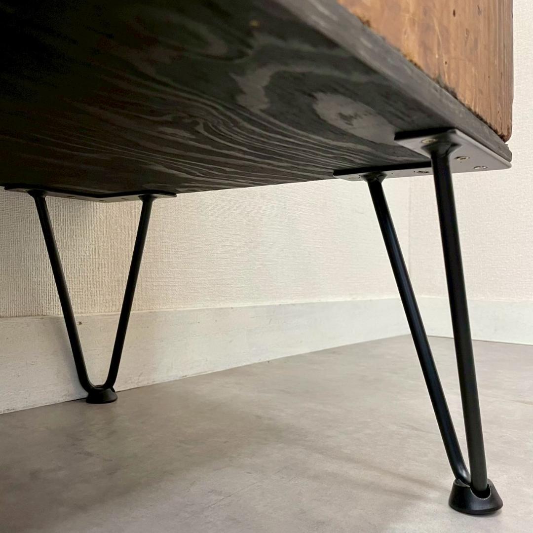 ヴィンテージ 無垢材 ローチェストアイアン脚 引き出し ローボード ビンテージ