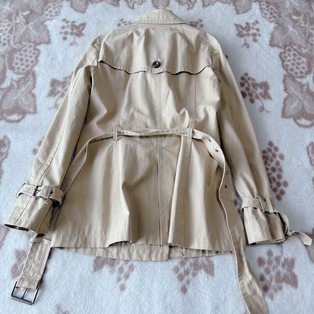 バーバリーブルーレーベル ノバチェック ショートトレンチコート ベルト 40