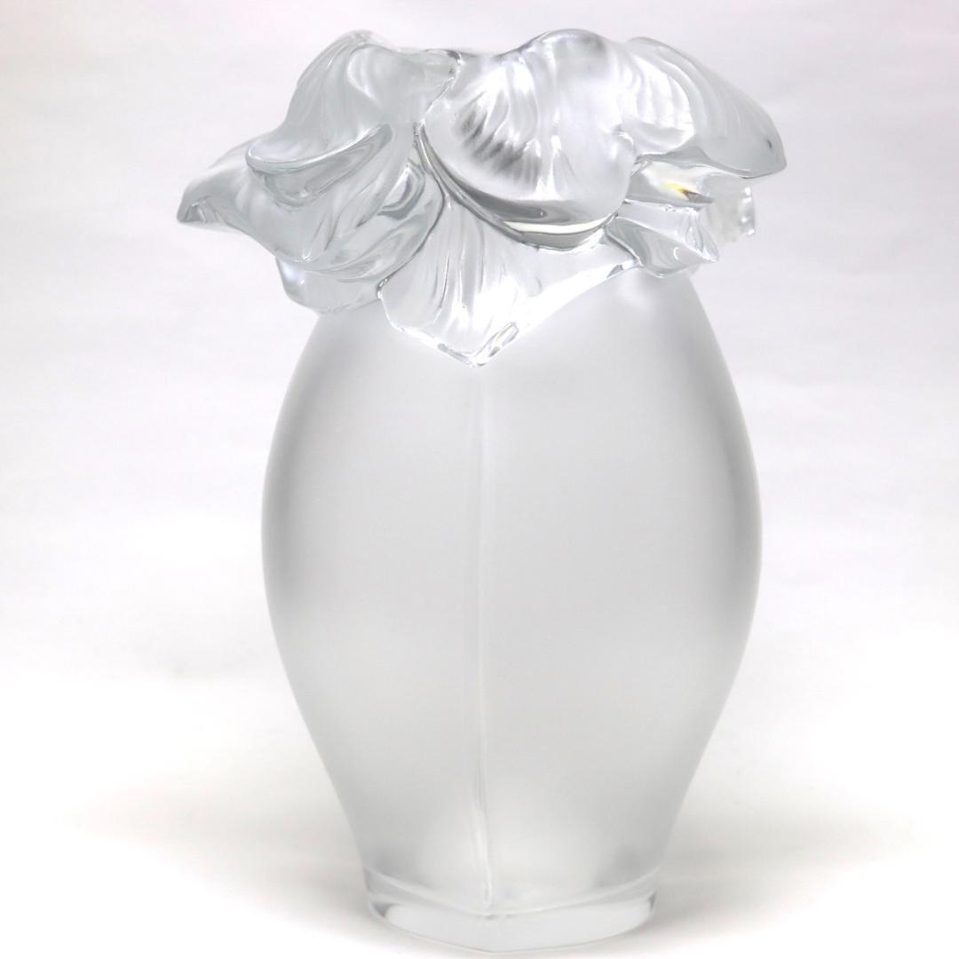 ラリック 花瓶 セントバーツ フラワーベース 花 フロステッド クリスタル