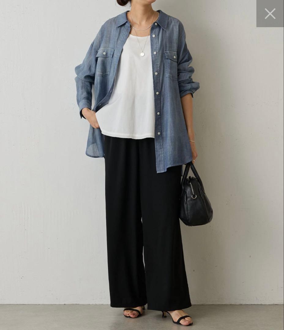 未使用タグ付 ビアズリー シャツタンク タンクトップ キャミソール ライトグレー