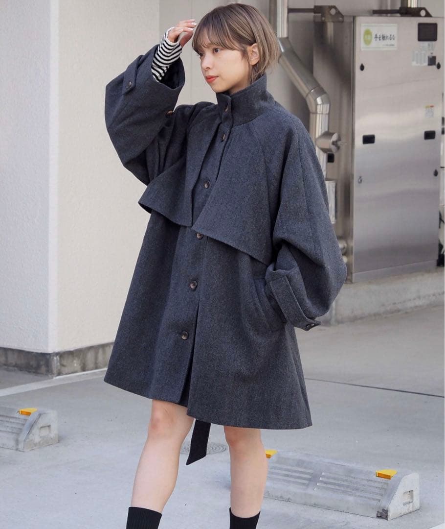 tiptop ミドル丈トレンチコート(F)