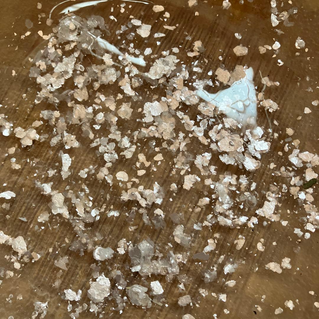 透明ガラス皿 銀粉入り